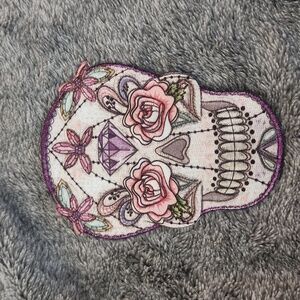 Day of the dead skull iron on patch